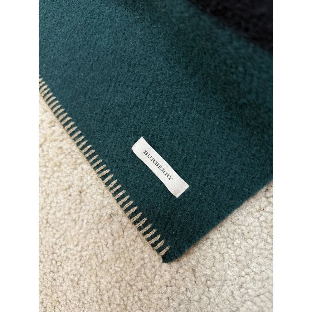 Rare Limited BURBERRY Unisex Multicolor Wool Cashmere‎ Blanket Scarf 75x12